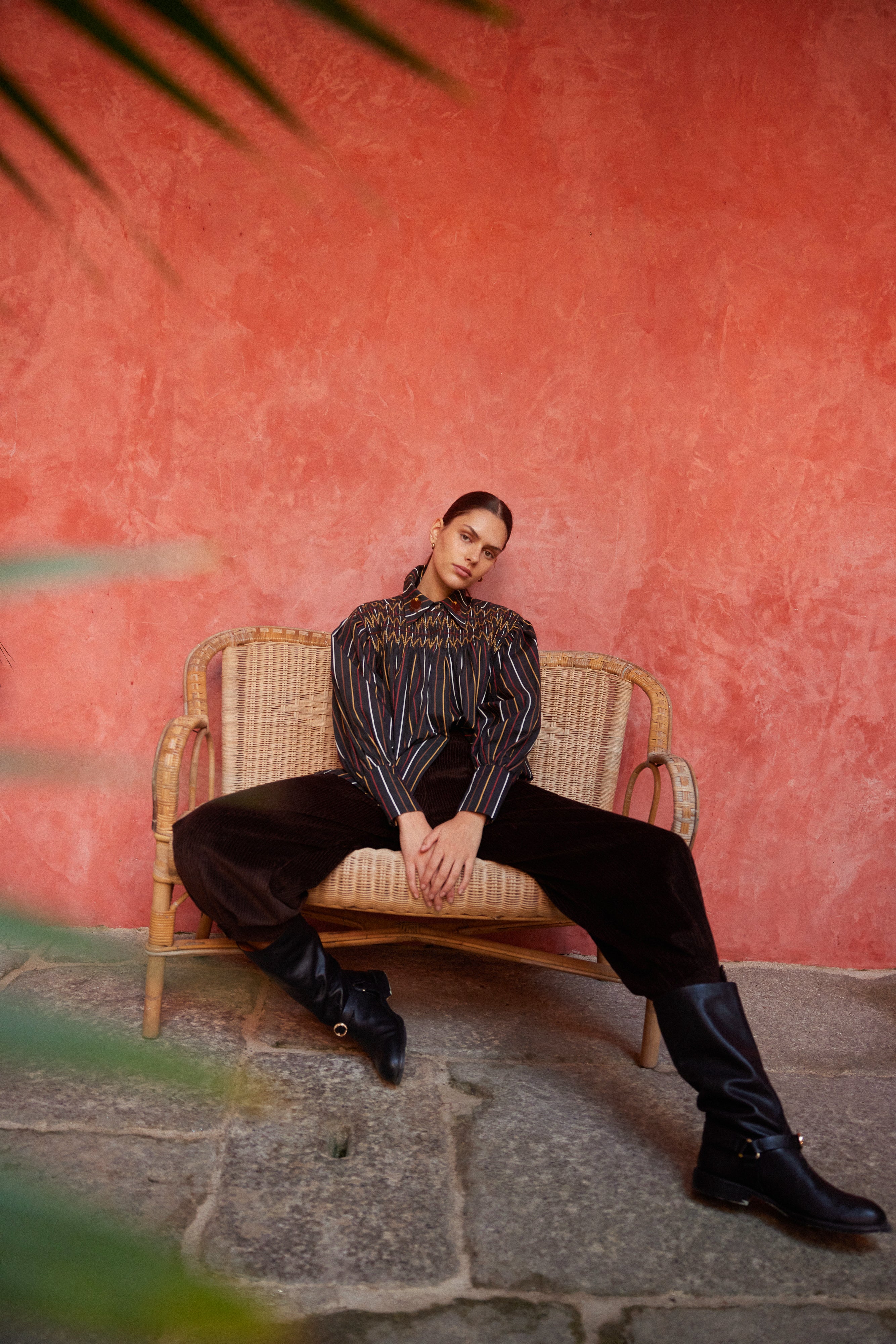 Camelia Stripes Green Shirt - Image 7