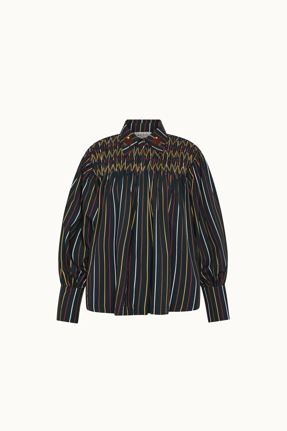 Camelia Stripes Green Shirt - Image 9